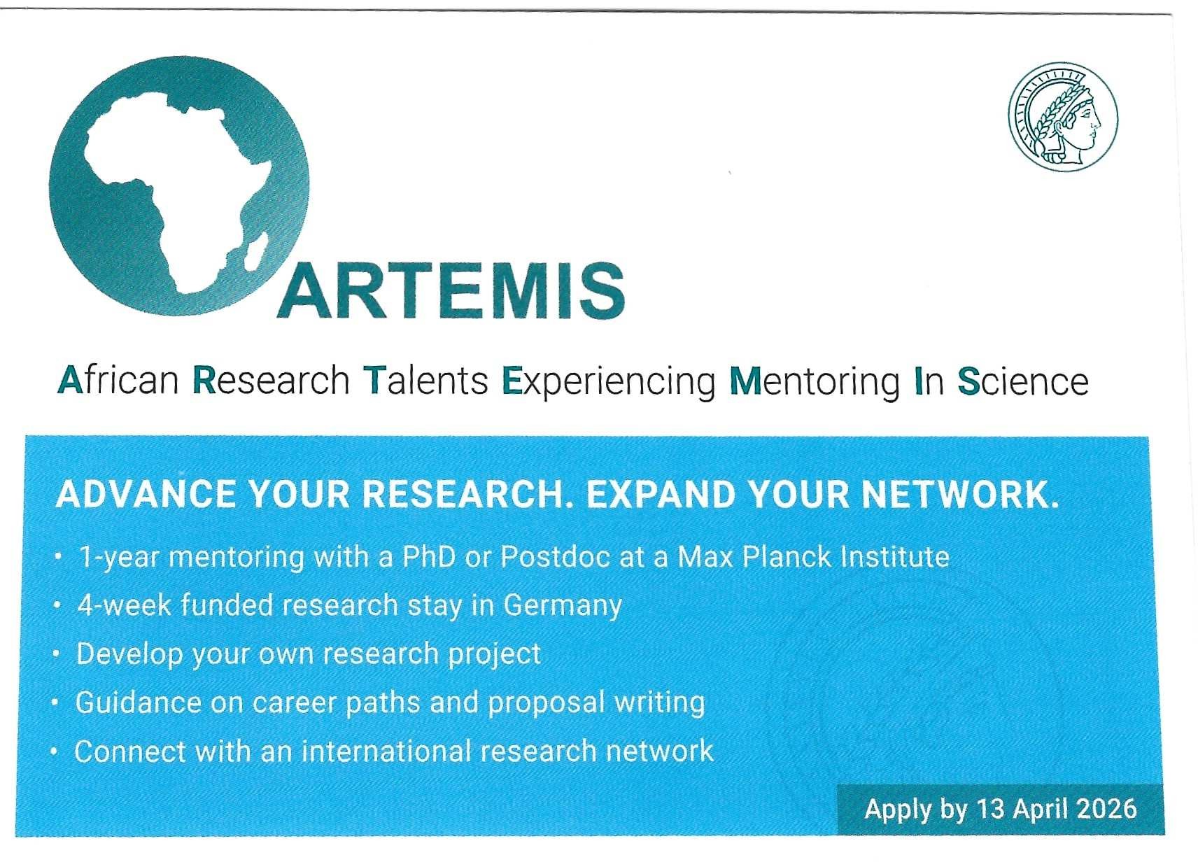 African Research Talents Experiencing Mentoring In Science – ARTEMIS 