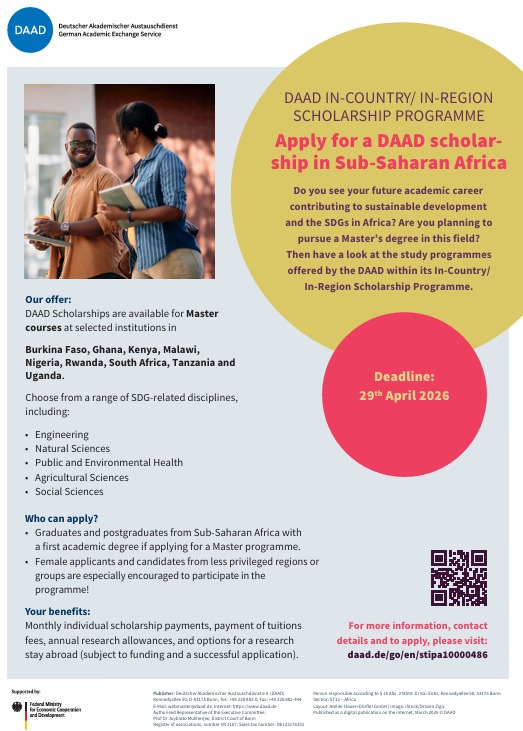 Les bourses In-Country et In-Region du DAAD