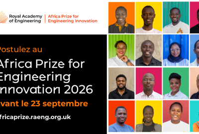 Appel à candidatures pour le Prix africain de l'innovation en ingénierie 2026