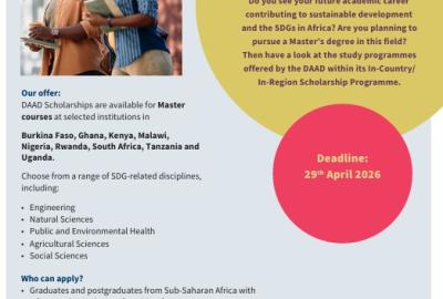 Les bourses In-Country et In-Region du DAAD